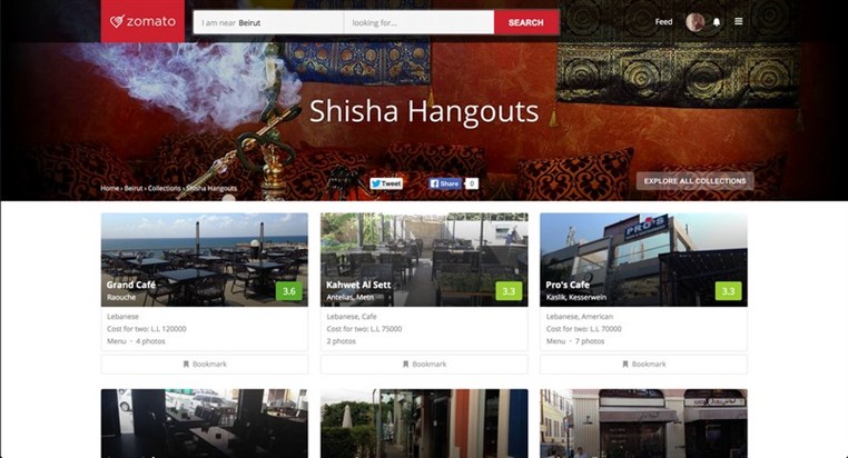 Zomato the popular restaurant discovery service, expands further into the Middle East launches in Lebanon